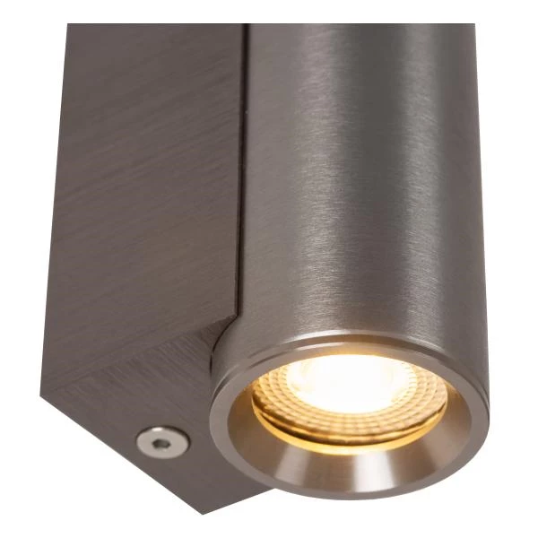 Lucide DUPLA - Foco de pared / Lámpara de pared - 1xGU10 (MR11) - Hierro gris - detalle 1